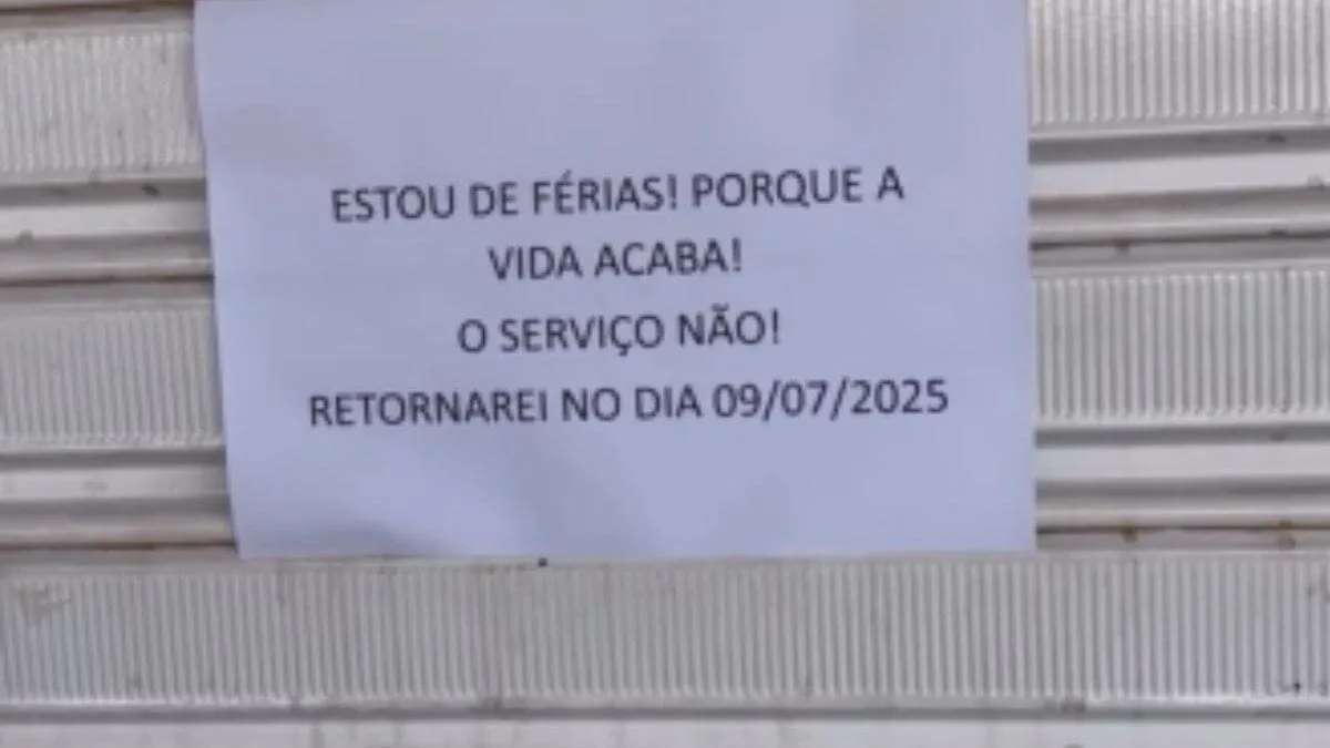 ‘a-vida-acaba,-o-servico-nao’:-aviso-de-ferias-no-centro-de-goiania-viraliza