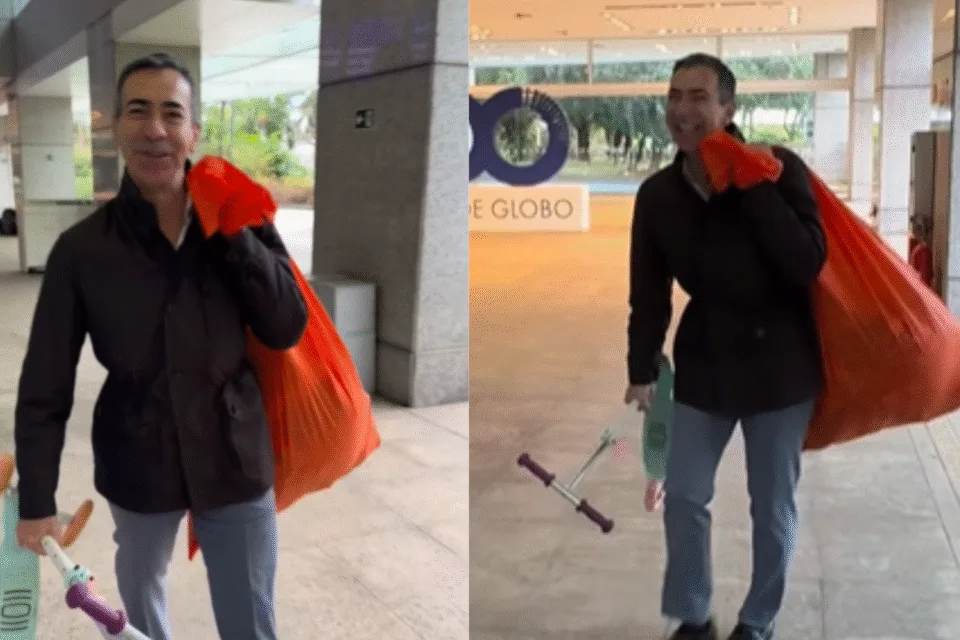 cesar-tralli-doa-brinquedos-da-filha-a-funcionarios-da-tv-globo;-video