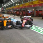 bizarre-incident:-ferrari’s-leclerc-collides-with-norris’-mclaren-in-singapore-pits