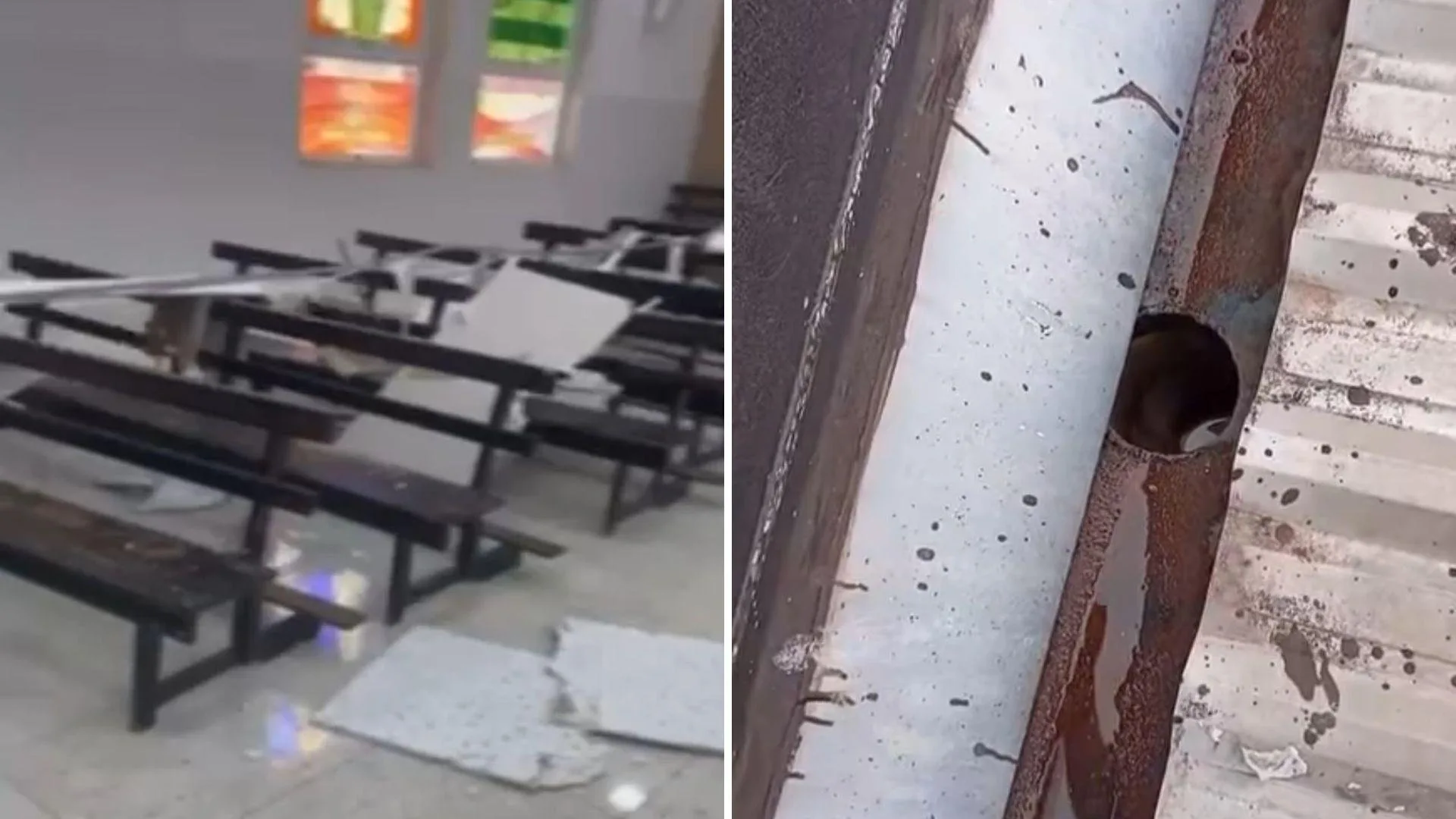 “susto-grande”,-diz-padre-que-celebrava-missa-quando-teto-desabou,-em-porangatu