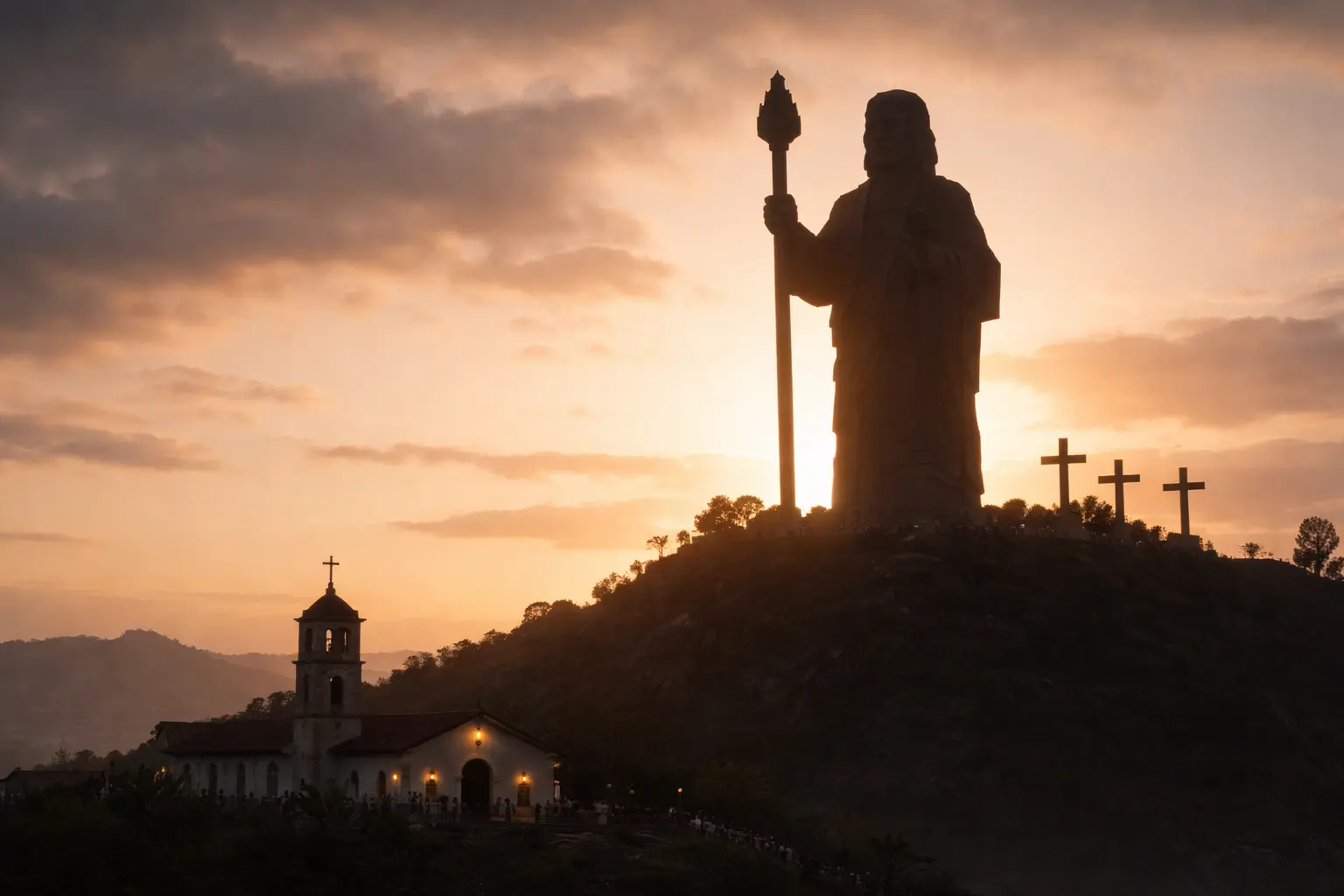 estatua-gigante-de-santo-no-mexico-vira-meme-e-e-comparada-ao-minecraft;-veja-fotos