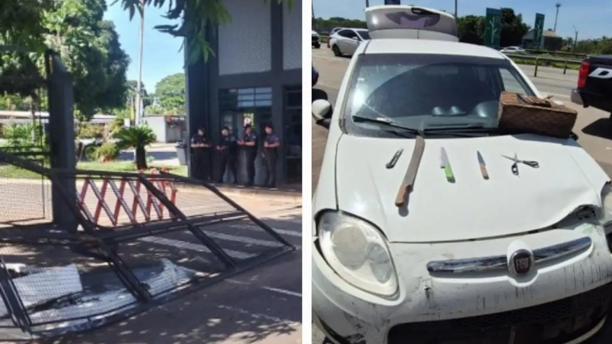 motorista-bebado-e-preso-apos-invadir-detran-e-arrombar-portao-durante-fuga,-em-goiania