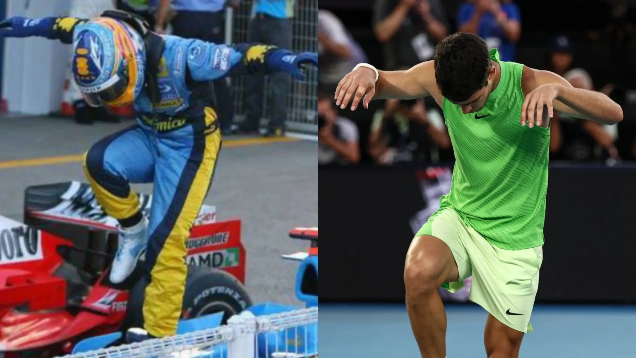 carlos-alcaraz-imita-comemoracao-de-fernando-alonso-apos-vitoria-no-australian-open