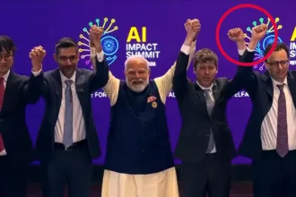 criador-do-chatgpt-se-recusa-a-posar-de-maos-dadas-para-foto-com-rival-em-evento-de-ia