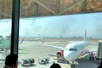 e-#fake-foto-de-aviao-em-chamas-em-aeroporto-de-guadalajara,-no-mexico,-apos-morte-do-traficante-el-mencho;-imagem-foi-manipulada