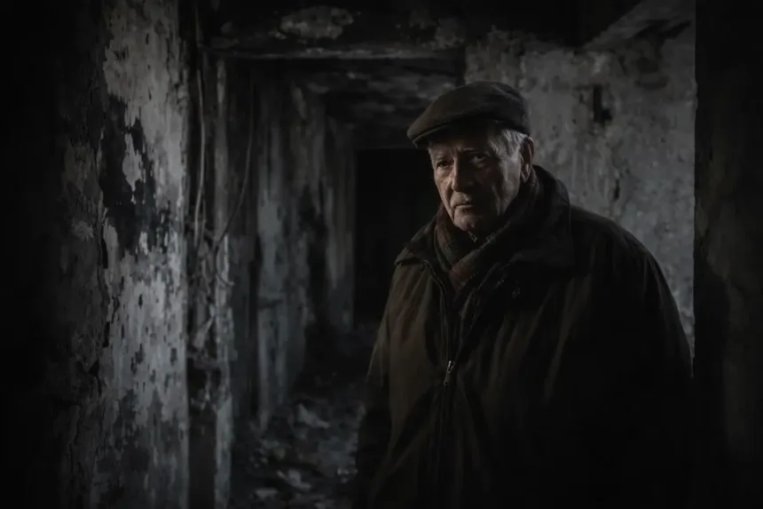 sem-aquecimento-nem-agua-corrente:-sozinho-entre-ruinas,-aposentado-de-79-anos-e-o-ultimo-morador-de-predio-bombardeado-na-ucrania