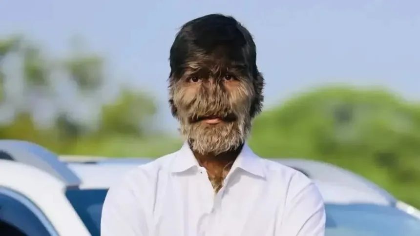 jovem-com-o-rosto-mais-peludo-do-mundo-celebra-‘emprego-dos-sonhos’;-veja-fotos