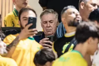 ancelotti-acompanha-empate-entre-mirassol-e-santos-mesmo-sem-a-presenca-de-neymar