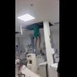 paciente-tenta-fugir-pelo-teto-de-hospital-e-despenca-em-enfermaria-no-rj
