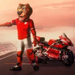 no-clima-da-motogp,-vila-nova-posta-arte-pre-jogo-com-tigre-no-autodromo-de-goiania