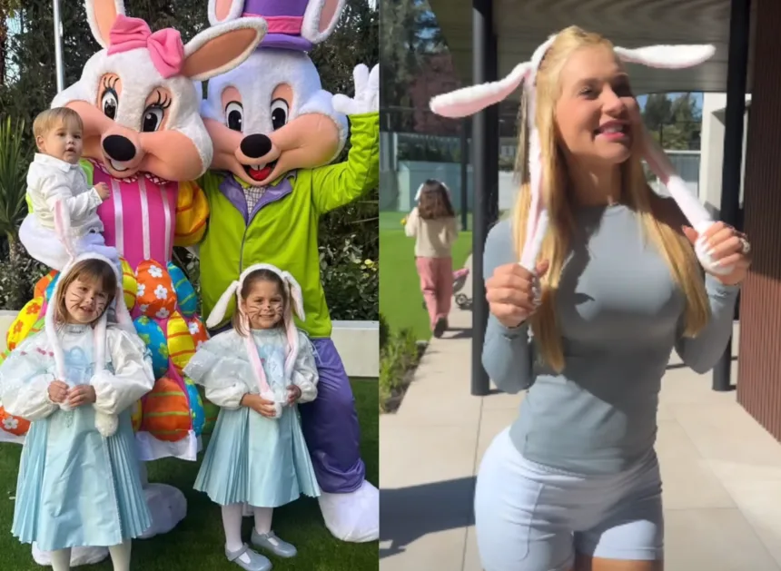 virginia-faz-festa-de-pascoa-em-mansao-de-vini-jr-em-madri-com-caca-aos-ovos-e-coelhos-gigantes