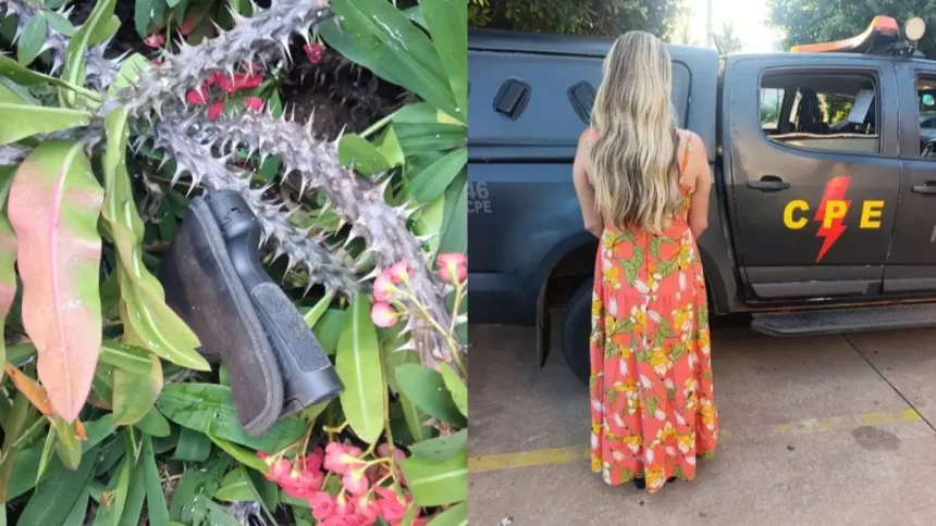mulher-esconde-pistola-em-moita-de-espinhos-apos-agredir-e-roubar-cunhada-em-aparecida