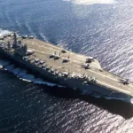 porta-avioes-nuclear-norte-americano,-o-mais-antigo-do-mundo,-realiza-exercicio-no-rio