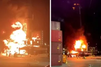 imagens-impressionantes-mostram-incendio-que-destruiu-guindaste-em-sc