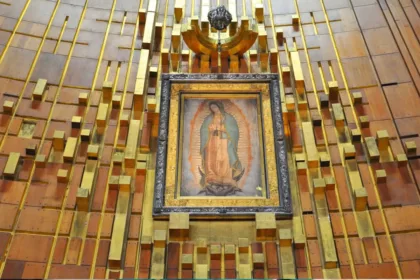video:-quadro-de-nossa-senhora-de-guadalupe-fica-intacto-apos-queda-no-totus-tuus,-em-goiania