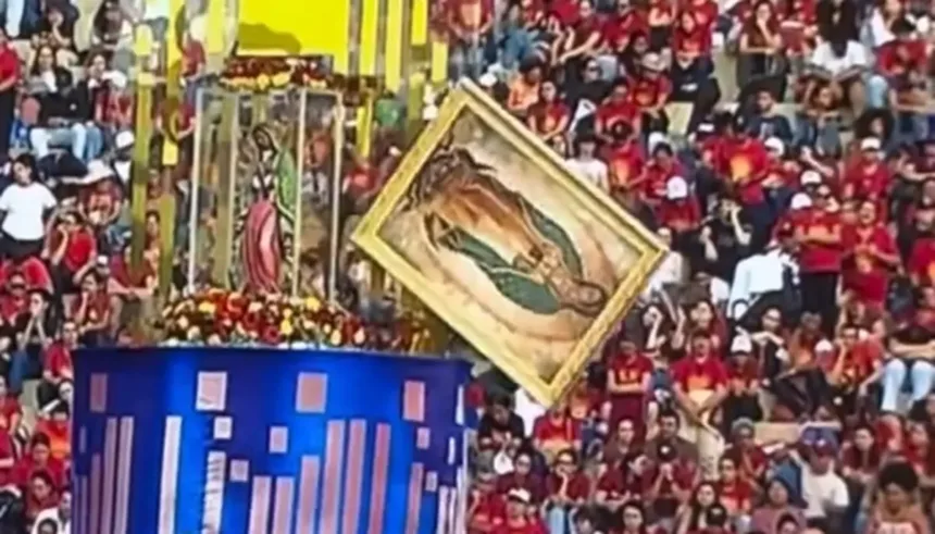 “humanamente-impossivel-cair”,-afirma-produtor-sobre-quadro-de-nossa-senhora-de-guadalupe-no-totus-tuus