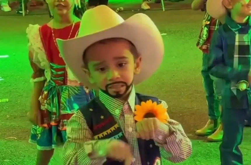 video:-crianca-de-6-anos-viraliza-ao-dancar-quadrilha-em-escola-de-trindade;-musica-e-criticada-na-web