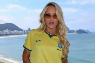 Quadro Virginia Globo com propaganda de apostas durante a Copa