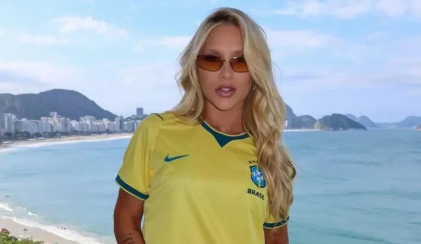 Quadro Virginia Globo com propaganda de apostas durante a Copa