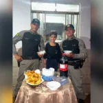fa-da-pm,-menino-de-6-anos-comemora-aniversario-com-policiais-em-sao-miguel-do-araguaia;-video
