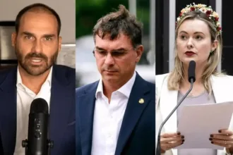 Eduardo Bolsonaro defende Júlia Zanatta como vice