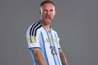 Alexis Mac Allister jogando hoje pela Argentina na Copa