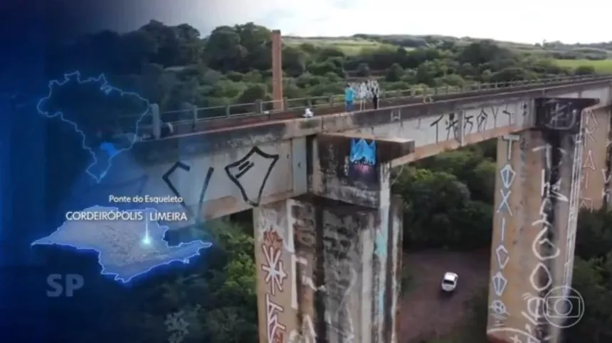 Homem relata cancelamento de salto na Ponte do Esqueleto