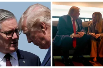 Trump e Meloni em discussão diplomática