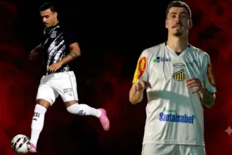 Jogadores de Ponte Preta x Novorizontino em campo