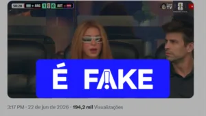 Foto falsa de Shakira e Piqué na arquibancada da Copa