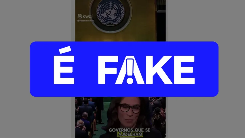 Renata Vasconcellos fake elogiando discurso de Lula na ONU