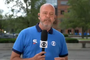 Alex Escobar mal-estar ao vivo na TV
