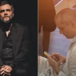 Wagner Moura com visual novo, cabelo raspado e sem barba, em ensaio