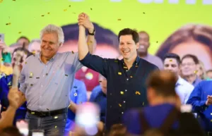 Daniel Vilela e Caiado no Encontro Regional Goiás