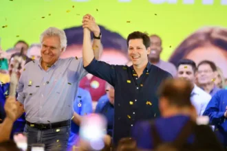 Daniel Vilela e Caiado no Encontro Regional Goiás