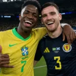 Brasil x Escócia na Copa com Rayan titular