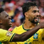 Vini Jr em versão prime durante jogo do Brasil
