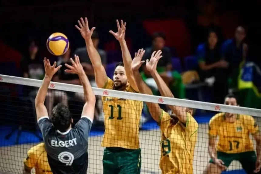 Brasil vence Canadá no tie-break na VNL de Vôlei Masculino