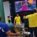 Brasileiros comemorando eliminação da Alemanha na Copa 2026