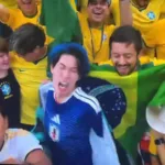 Torcedor japonês irritado após vitória do Brasil na Copa do Mundo