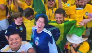 Torcedor japonês irritado após vitória do Brasil na Copa do Mundo