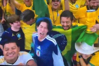 Torcedor japonês irritado após vitória do Brasil na Copa do Mundo