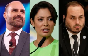 Crise Michelle Bolsonaro com Eduardo e Carlos