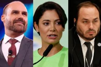 Crise Michelle Bolsonaro com Eduardo e Carlos