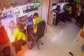 Celular explode durante manutenção em Aparecida de Goiânia