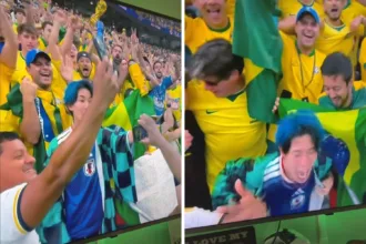 Torcedor japonês viral em encenação de raiva