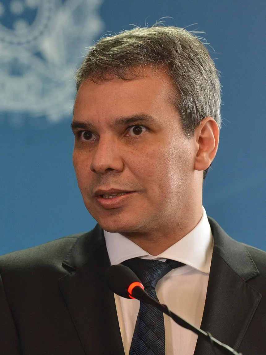 Wellington César Lima e Silva durante cerimônia de transmissão de cargo