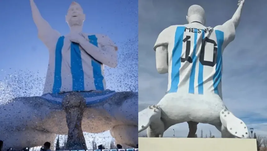 Estátua que homenageia Messi na Argentina vira meme nas redes sociais 1 Estátua de Messi na Argentina que virou meme nas redes sociais