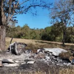 Avião incendiado após pouso forçado com cocaína em Goiás