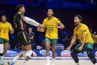 Brasil na VNL enfrentando os Estados Unidos na Liga das Nações